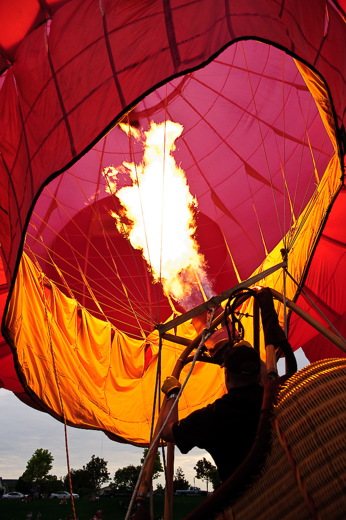 A balloon is inflated at the Sandy Balloon Festival BP Media