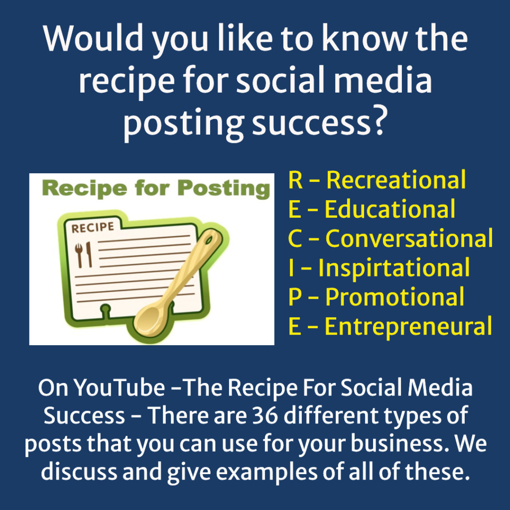 Recipe for Social Media Posting Success